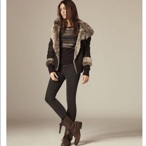 All saints damisi chocolate brown combat boots